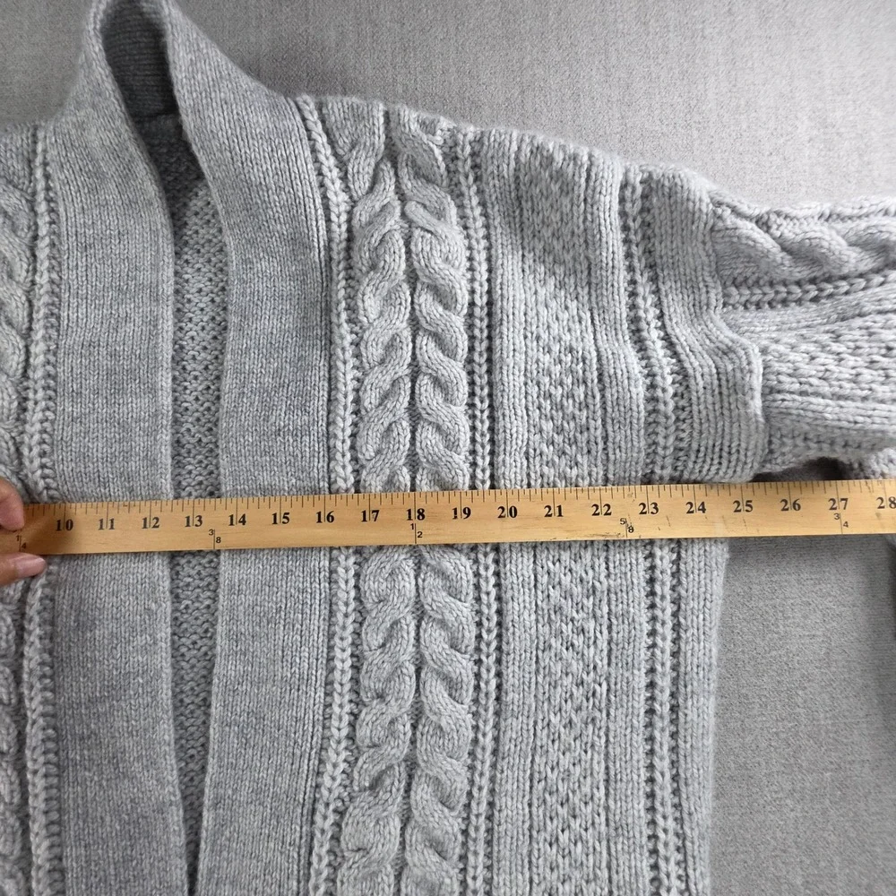 GAP Cardigan Womens XS Heather Grey Cable Knit‎ Open Front Sweater S/352721-01
